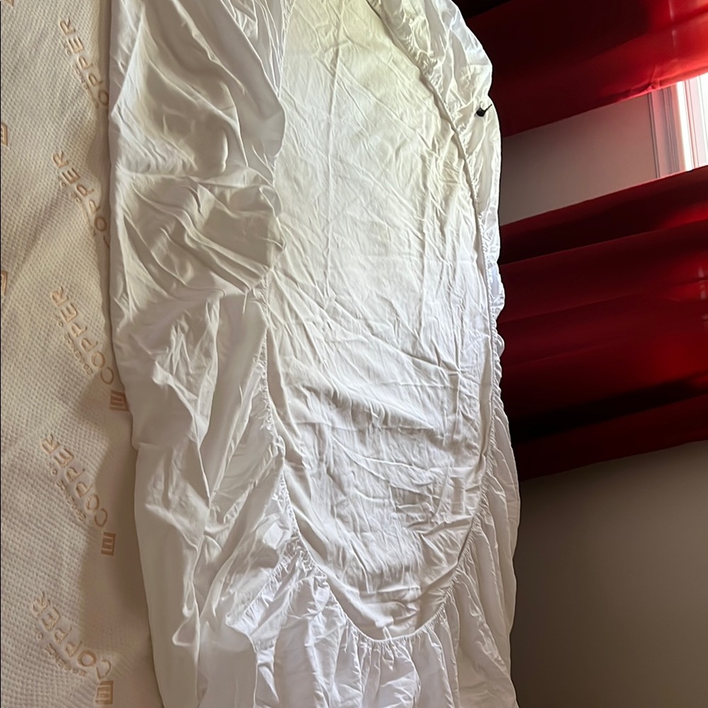 Full size Hotel Collection Premium White Cotton Sateen Bedding